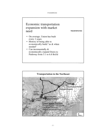 Storage and Transportation Services in The Great Lakes and Northeast Page 11