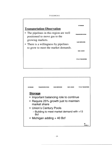 Storage and Transportation Services in The Great Lakes and Northeast Page 18