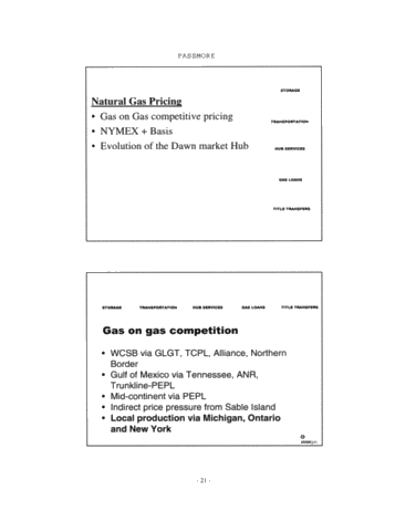 Storage and Transportation Services in The Great Lakes and Northeast Page 21