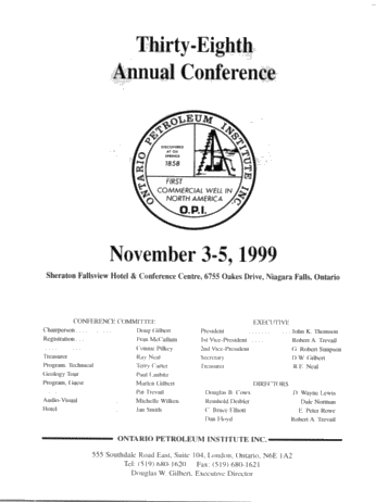 Thirty-Eighth Annual Conference Page 1