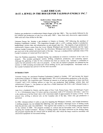 Lake Erie Gas: Is it a Jewel in the Rough for Talisman Energy? Page 1