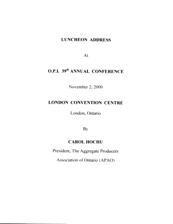 Luncheon Address Page 1