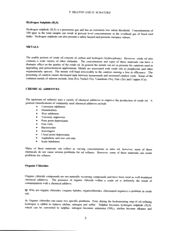 Expanded Crude Oil Quality Testing - Beyond Sulphur and Density Page 5