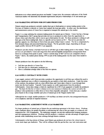 Gas Marketing Strategies for Ontario Producers Page 3
