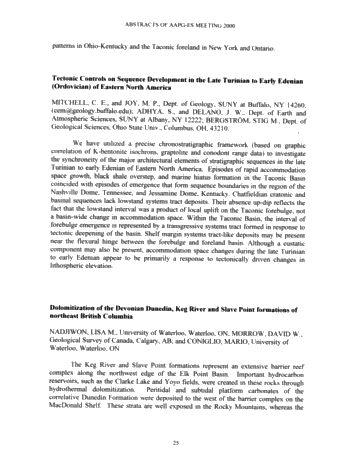 Northern Prospects in the 21st Century - 2000 Eastern Section American Association of Petroleum Geologists Page 25