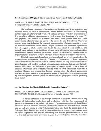 Northern Prospects in the 21st Century - 2000 Eastern Section American Association of Petroleum Geologists Page 27