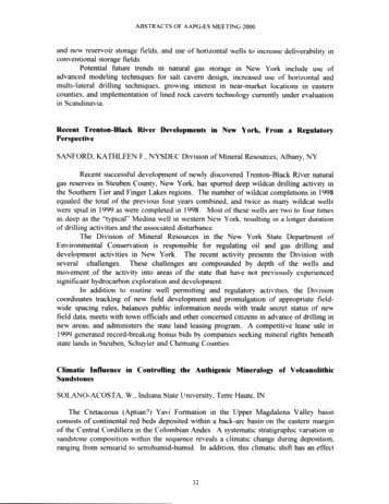Northern Prospects in the 21st Century - 2000 Eastern Section American Association of Petroleum Geologists Page 31