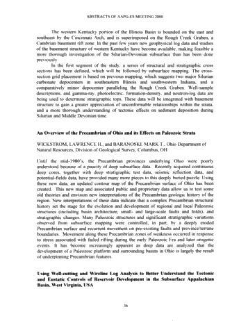Northern Prospects in the 21st Century - 2000 Eastern Section American Association of Petroleum Geologists Page 35