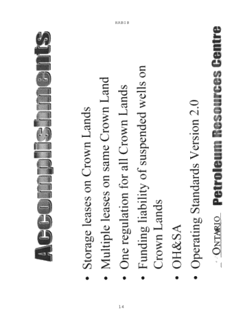 Ontario Regulatory Forecast Page 14