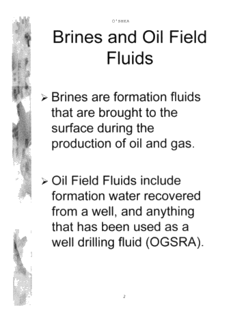 Brines and Oil Field Fluids Page 2