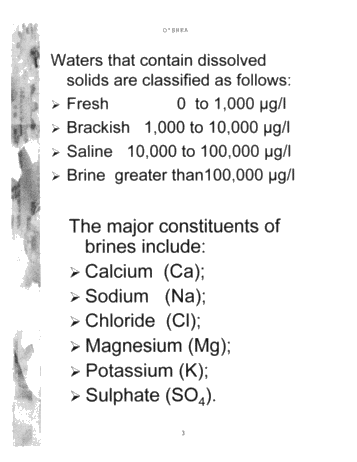 Brines and Oil Field Fluids Page 3