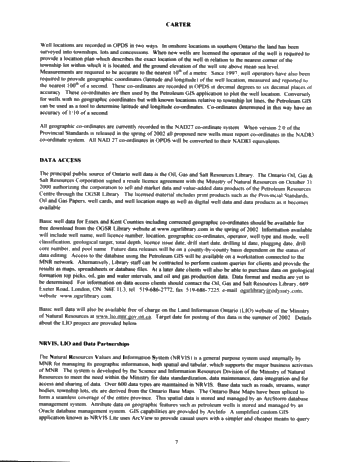 Digital Well Data for Ontario - A Progress Report Page 7