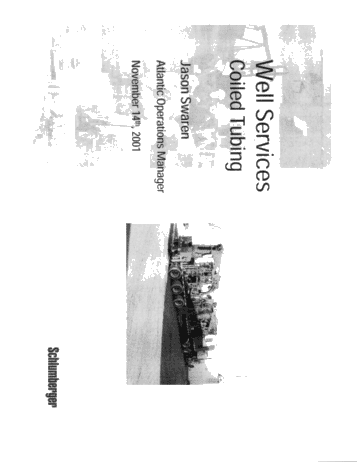 Well Services, Coiled Tubing Page 1