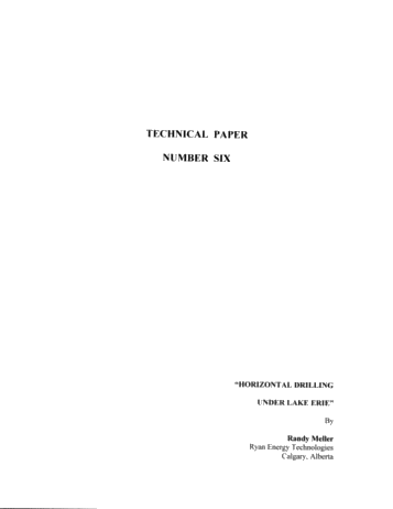 Horizontal Drilling Under Lake Erie Page 1