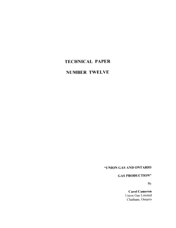 Union Gas and Ontario Gas Producers Page 1