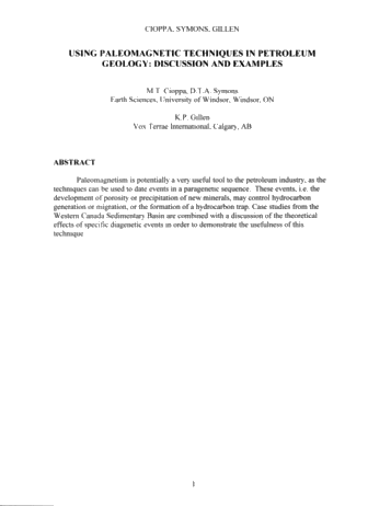 Using Paleomagnetic Techniques in Petroleum Geology: Discussion and Examples Page 1