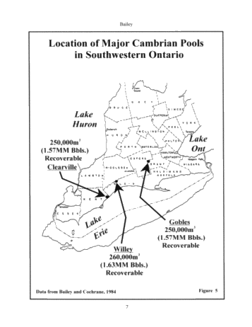 The Practical Geological Realities of Finding Oil and Gas Reservoirs and Water Disposal Zones in the Cambrian Sediments of S.W. Ontario Page 6