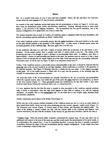 The Practical Geological Realities of Finding Oil and Gas Reservoirs and Water Disposal Zones in the Cambrian Sediments of S.W. Ontario Page 11