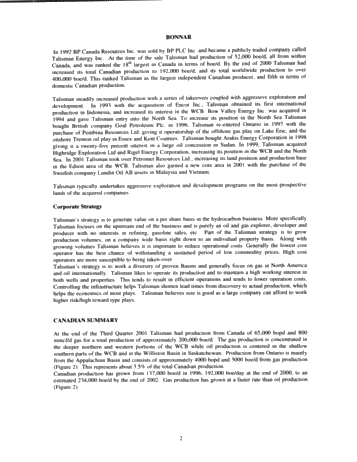 Talisman Energy Inc. and the Ontairo Oil Patch: Does the Shoe Fit? Page 2