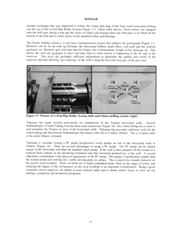 Talisman Energy Inc. and the Ontairo Oil Patch: Does the Shoe Fit? Page 13
