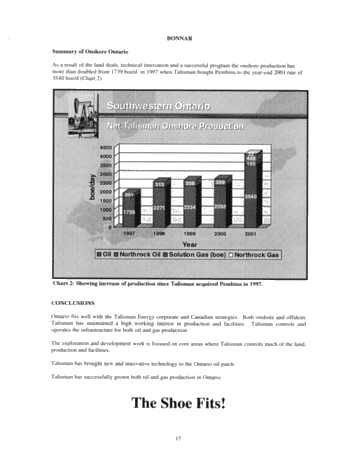 Talisman Energy Inc. and the Ontairo Oil Patch: Does the Shoe Fit? Page 17