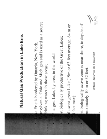 Environmental Review of Natural Gas Production in Lake Erie Page 8