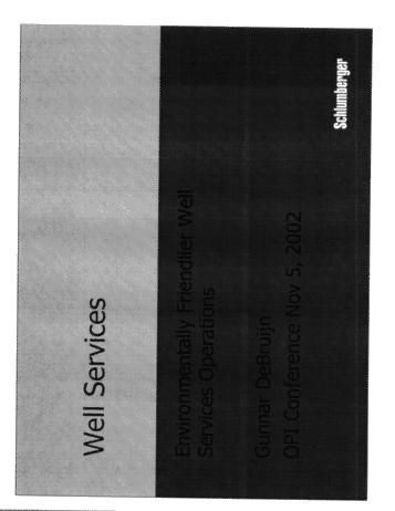 Environmentally Friendlier Well Services Operations Page 1