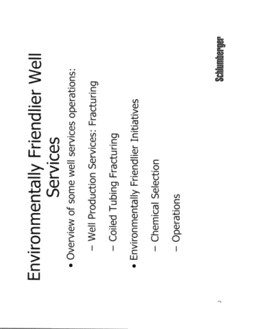 Environmentally Friendlier Well Services Operations Page 2