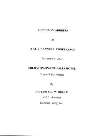 Luncheon Address Page 1