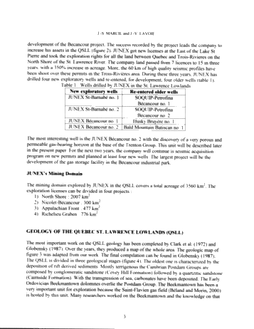 Hydrocarbon Plays in the Quebec St. Lawrence Lowlands: An Overview of the Junex Exploration Effort Page 3