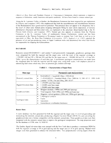 Regional Geological Framework for Exploration of Natural Gas in the St. Lawrence Lowlands and the Champlain Valley of Northeastern New York and Quebec Page 4