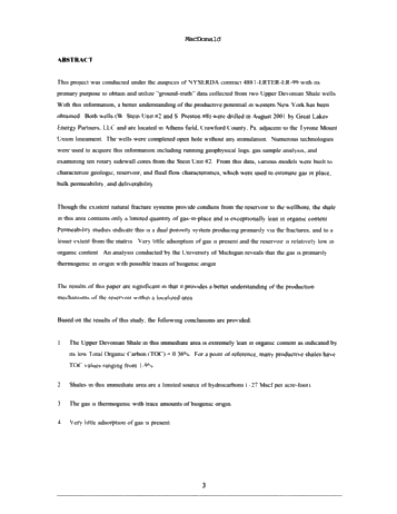 Application of Innovative Technologies to Fractured Devonian Shale Reservoir Exploration and Development Activities Page 3