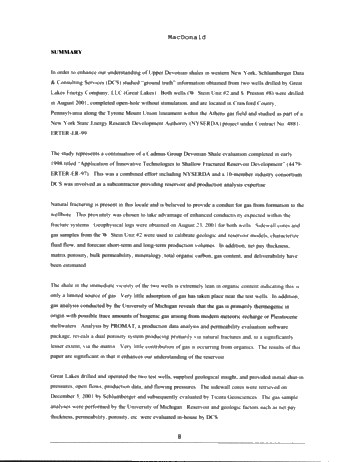 Application of Innovative Technologies to Fractured Devonian Shale Reservoir Exploration and Development Activities Page 8