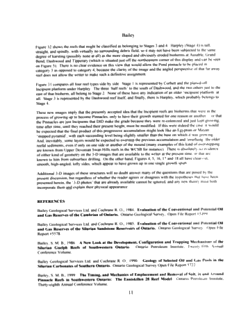 The Geological Implications of Some 3-D 'Fishnet' Seismic Images of Guelph Pinnacle Reefs in Ontario: A Different Perspective on Their Growth, Destruction and Complexity Page 11