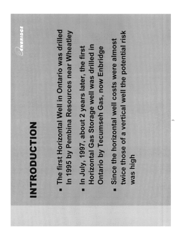 Horizontal Drilling in the Black Creek Storage Pool; A Success Story Page 3