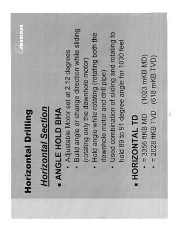 Horizontal Drilling in the Black Creek Storage Pool; A Success Story Page 11