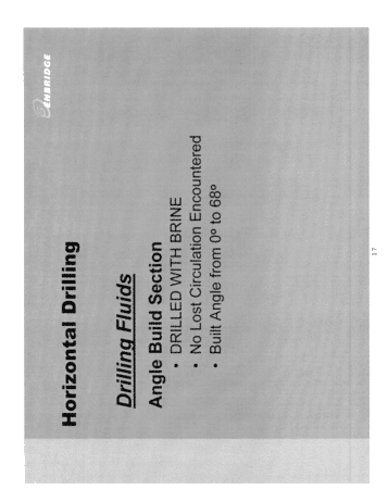 Horizontal Drilling in the Black Creek Storage Pool; A Success Story Page 17