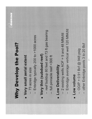 Horizontal Drilling in the Black Creek Storage Pool; A Success Story Page 27
