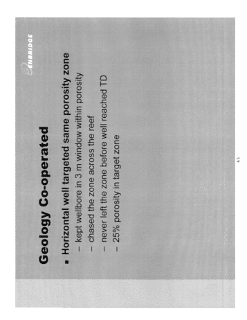 Horizontal Drilling in the Black Creek Storage Pool; A Success Story Page 45