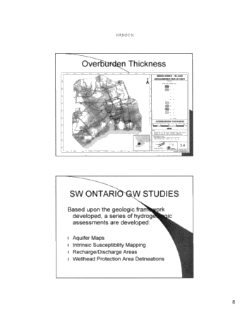 Southwestern Ontario Regional Groundwater Evaluations Page 8