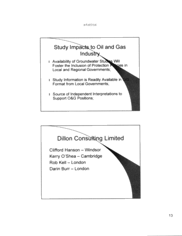 Southwestern Ontario Regional Groundwater Evaluations Page 13