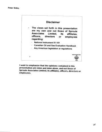 New Reserve Reporting Requirements for Canadian Oil and Gas Companies Page 3