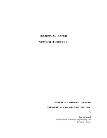 Innerkip Cambrian Gas Pool Pressure and Production History Page 1
