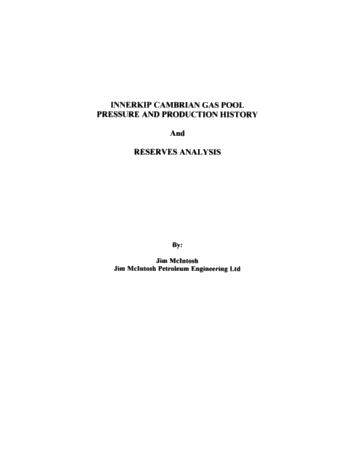 Innerkip Cambrian Gas Pool Pressure and Production History Page 1