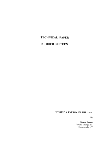 Fortuna Energy Inc. in the U.S.A. Page 1