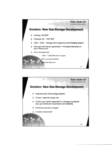 Underground Natural Gas Storage: Solutions for a Constrained Electricity Market Page 11