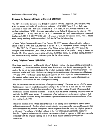 Symposium - Perforation of Product Casing for the Recovery of Product Trapped in the Roof of a Salt Cavern Page 4
