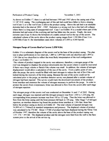 Symposium - Perforation of Product Casing for the Recovery of Product Trapped in the Roof of a Salt Cavern Page 5