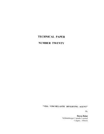 VDA - Viscoelastic Diverting Agent Page 1