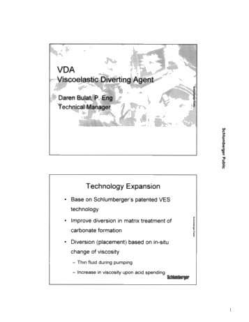 VDA - Viscoelastic Diverting Agent Page 1